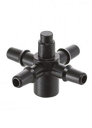 Адаптер-розгалужувач на 4 виходи для крапельної трубки 3,2/3,5 мм kemal 5135 (від 1 шт.)