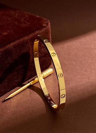 Картье браслет с отверткой / брендовый браслет картье/cartier, позолота