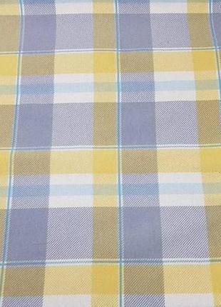 Постельное белье теплое зимнее евро макси фланель акварель клетка желтый