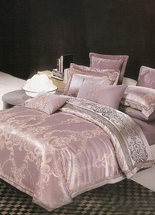 Постельное белье поплин-жаккард перламутровый