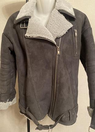 Куртка штучна замша s авіатор