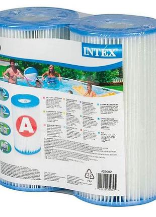 Картридж для фільтра тип а intex 2шт діаметр 10,2см, висота 20,2см