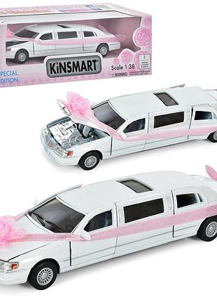 Модель лімузин lincoln 7'' kt7001ww town love car метал.інерц.відкр.дв.кор.