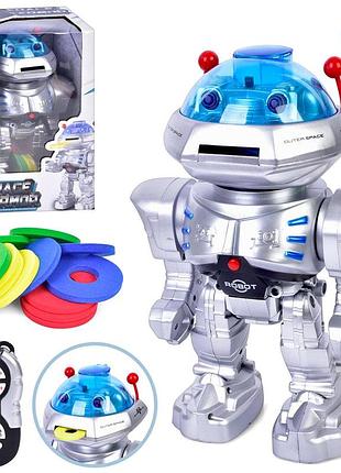 Робот радіокер., ходить, їздить, стріляє дисками, танцює, світло, муз.(англ.), бат., кор.27107