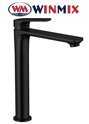 Смеситель для умывальника высокий winmix premium mone nut high black (chr-001), польша