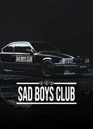 Наклейка на авто / мото / стекло / кузов " дрифт - стрит - тюнинг - sad boys club " любой цвет