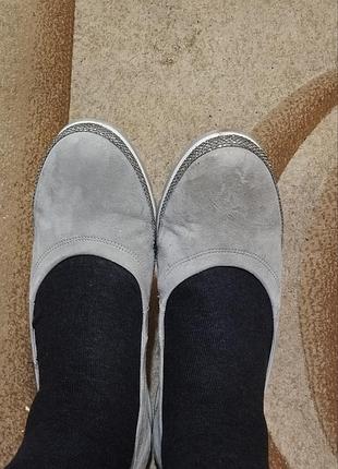 Натуральные замшевые балетки!
