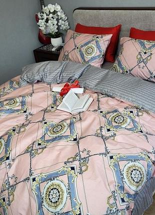 Постельное белье сатин иллюзия двуспальный евро