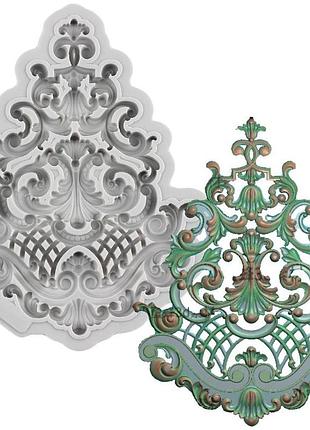 Молд силиконовый абстракция 160 на 125 мм серый