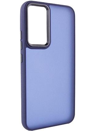 Чехол tpu+pc lyon frosted для xiaomi redmi note 12 pro 5g navy blue