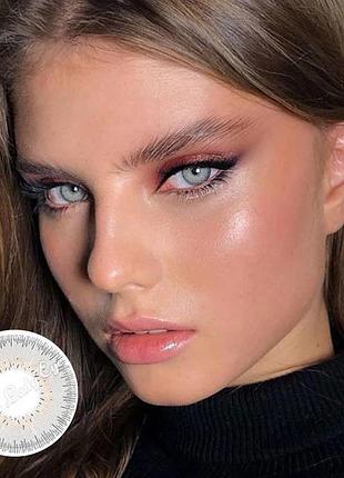 Линзы цветные серые smokey new colored идеально для темных и светлых глаз