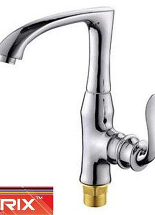 Смеситель для кухни ухо на гайке zerix z40219 euro (chr-018)
