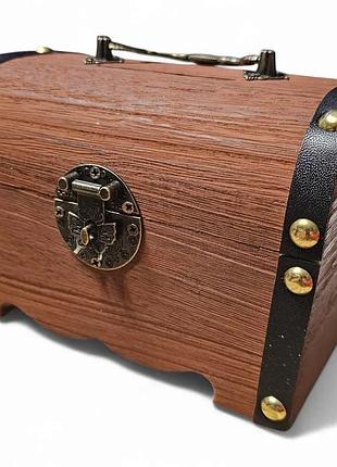 Шкатулк-копилкан, сунду. деревянная копилка, ретро-сундук с сокровищами, копилка с пряжкой
