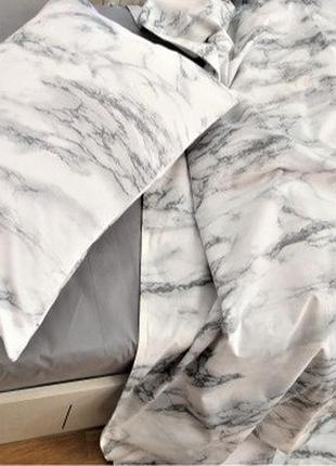 Постільна білизна ранфорс мармур двоспальний євро