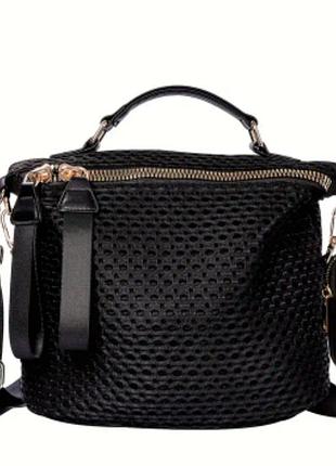 Модная женская сетчатая нейлоновая липкая сумка-тоут, большая вместительная сумка на плечо