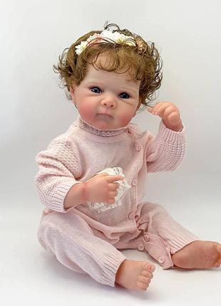 Коллекционная силиконовая кукла реборн reborn анатомическая девочка пупс с волосами баффи (виниловая кукла) 48