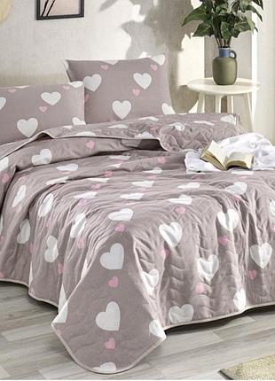 Покрывало стеганое с наволочками 160х220 herz