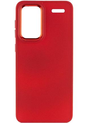 Tpu чохол bonbon metal style для xiaomi redmi note 13 pro+ бордовий / plum червоний / red