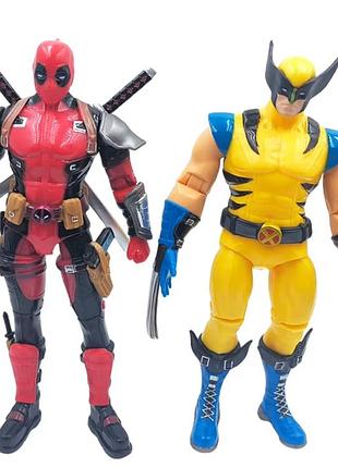 Фигурки марвел дэдпул и росомаха (18 см) marvel ost
