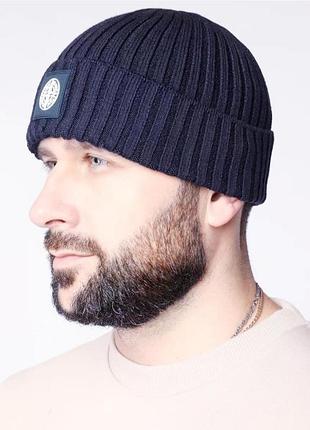 Шапка мужская si 22700 navy blue