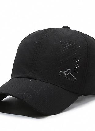 Кепка мужская перфорация дышащая чёрный