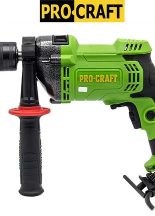 Дриль ударний procraft ps-1350 (13 патрон) (металевий корпус редуктора, регулювання обертів, регулювання