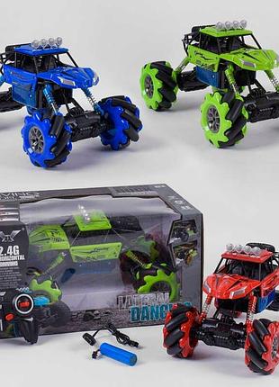 Игрушка джип на радиоуправлении тн 466-1 (18) 3 цвета, свет, аккумулятор 3,7 v, в коробке