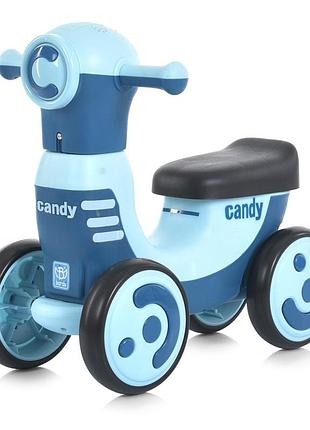 Детская каталка-толокар m 5855e-12 синий, до 25 кг