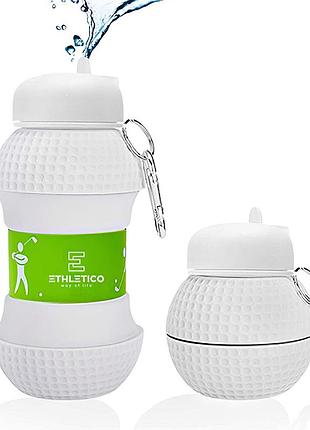 Складная силиконовая бутылка, 550 мл, до 60°с, foldable bottle