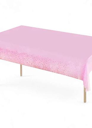 Розовая скатерть 137×275см
