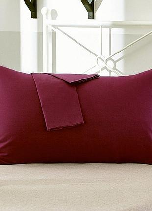 Набор наволочек 45х45см 2шт поплин люкс бургунд moonlight