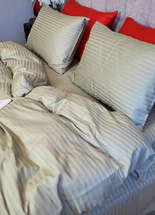 Постельное белье сатин-страйп oliva