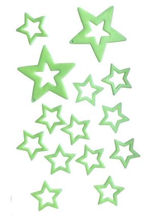 Светящиеся декоративные звездочки наклейки aurora