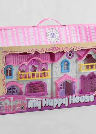 Іграшка будиночок 8203-5 (24/2) 2 поверхи, 4 фігурки персонажів, меблі, світло, звук, на батарейках, у коро