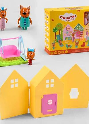 Игрушка домик с героями м 8816 (36/2) 3 героя, мебель, в коробке