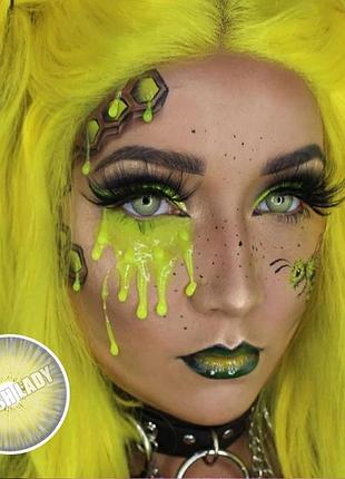 Лінзи кольорові сірі new york grey prescription natural colored підходять для темних очей