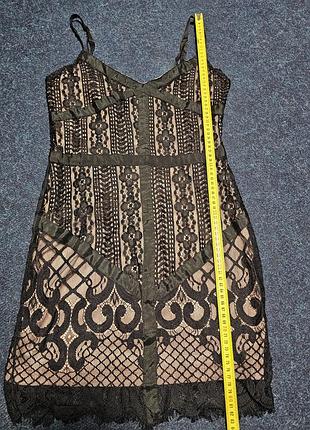 Платье комбинация с кружевом "голое платье"