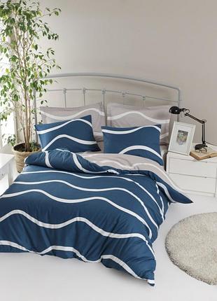 Постельное белье ранфорс nova синий