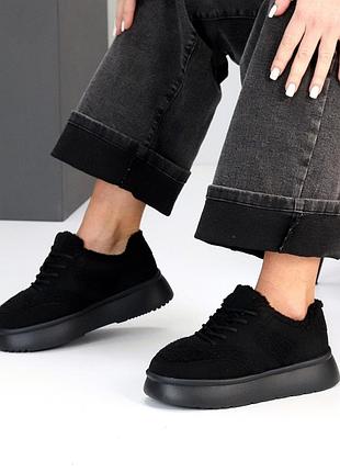 Кросівки зимові з натуральної замші + хутро тедді, всередині екохутро