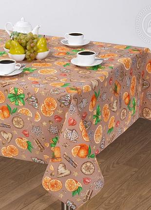 Скатертина бавовна цитрус беж 140, 300