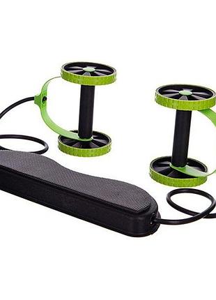 Тренажер для преса (ролики для преса) fi-2447 чорно-салатовий (58508046), fdso