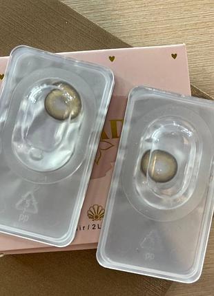 Коричневі кольорові контактні лінзи для очей, чудове покриття свого кольору + контейнер для зберігання/n-24