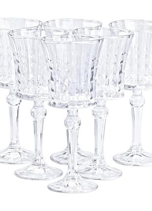 Набор бокалов для вина 6 штук по 250 мл прозрачный