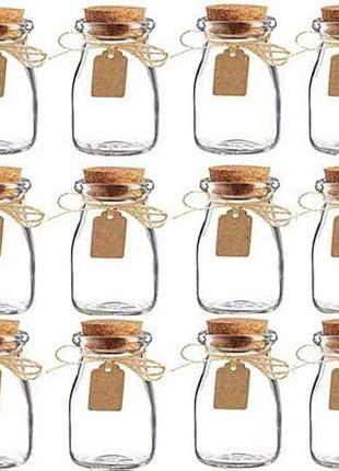 Набор из 15 стеклянных банок amajoy с пробковыми крышками, эскортной карточкой и бечёвкой., amazon, германия