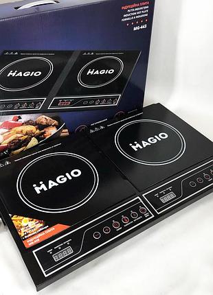 Настольная плита электрическая magio mg-443, мощная настольная электроплита, електро плита инфракрасная
