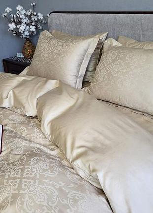 Сатин jacquard, tiara beige (сім. на рез.)