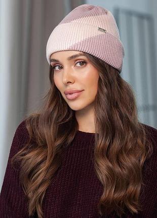 Шапка жіноча, шапка без підкладу, шапка кашемірова, шапка з шерстю