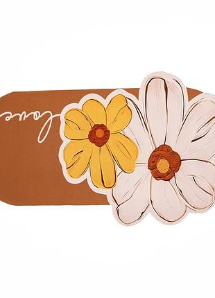 Коврик универсальный овальный влагостойкий оранжевый hp-42-15o