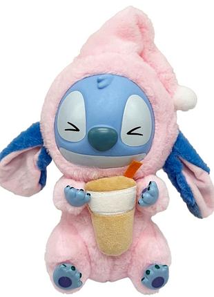 Детская мягкая игрушка-брелок "стич с колпаком" stitch(pink) 26 см
