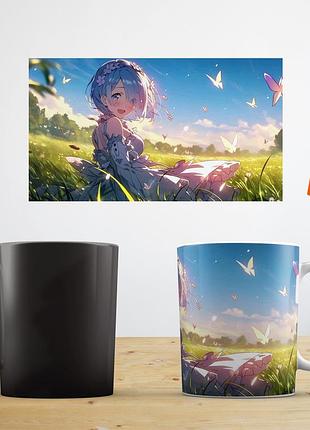 Термокружка чашка хамелеон аніме «re:zero» re:zero − starting life in another world abc